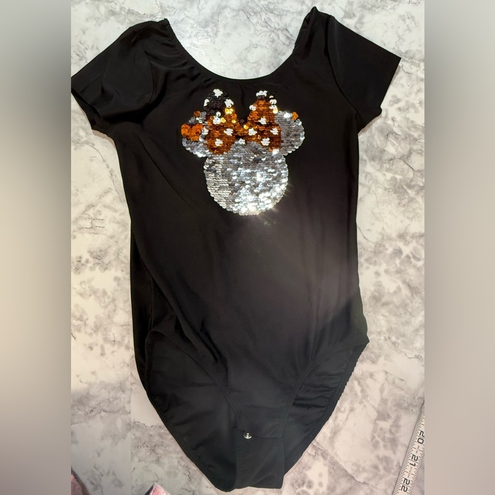 Kids Disney Bodysuit with sparkly Sequin Minnie Mouse